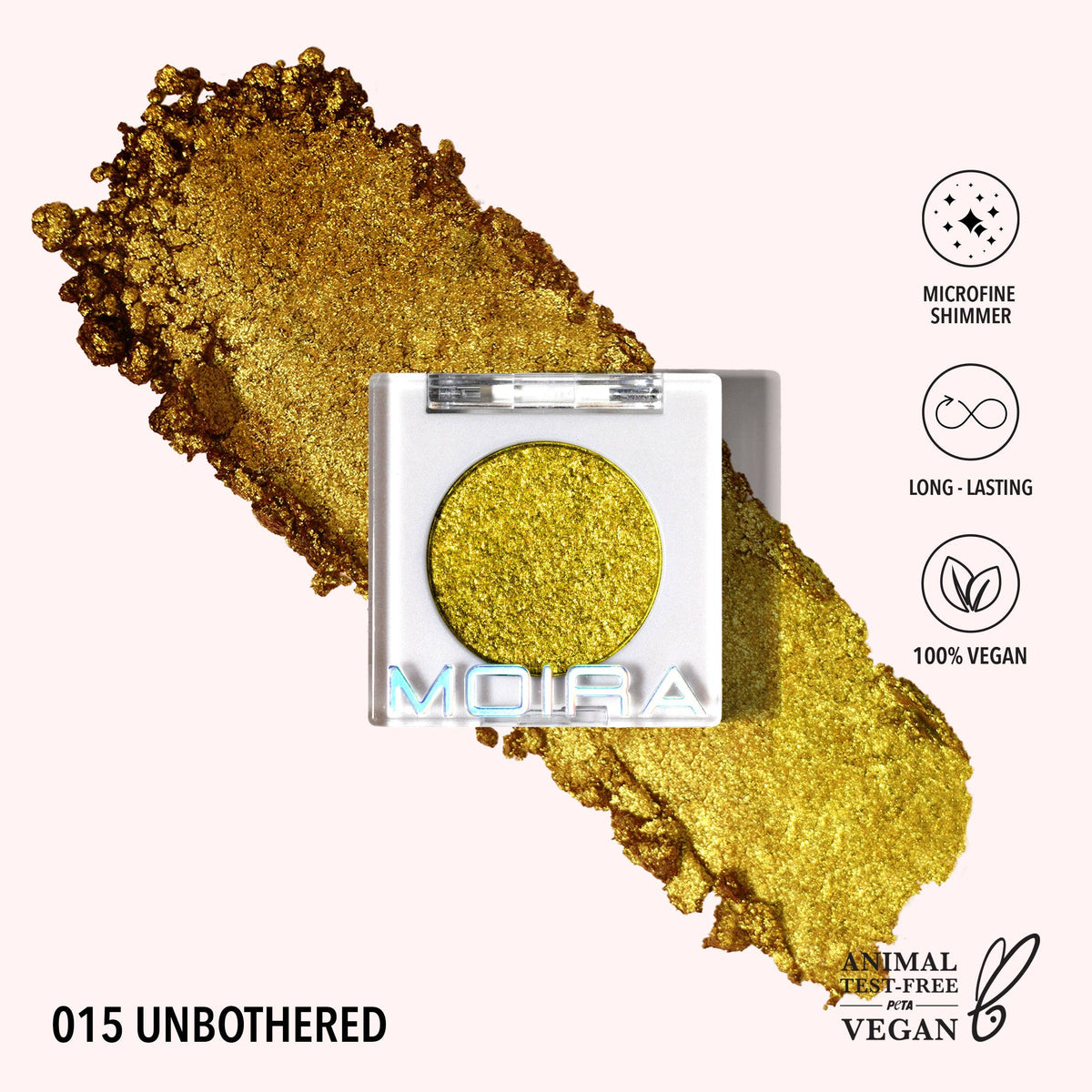 Fard à paupières métallique Moira Chroma Light - 015 Unbothered