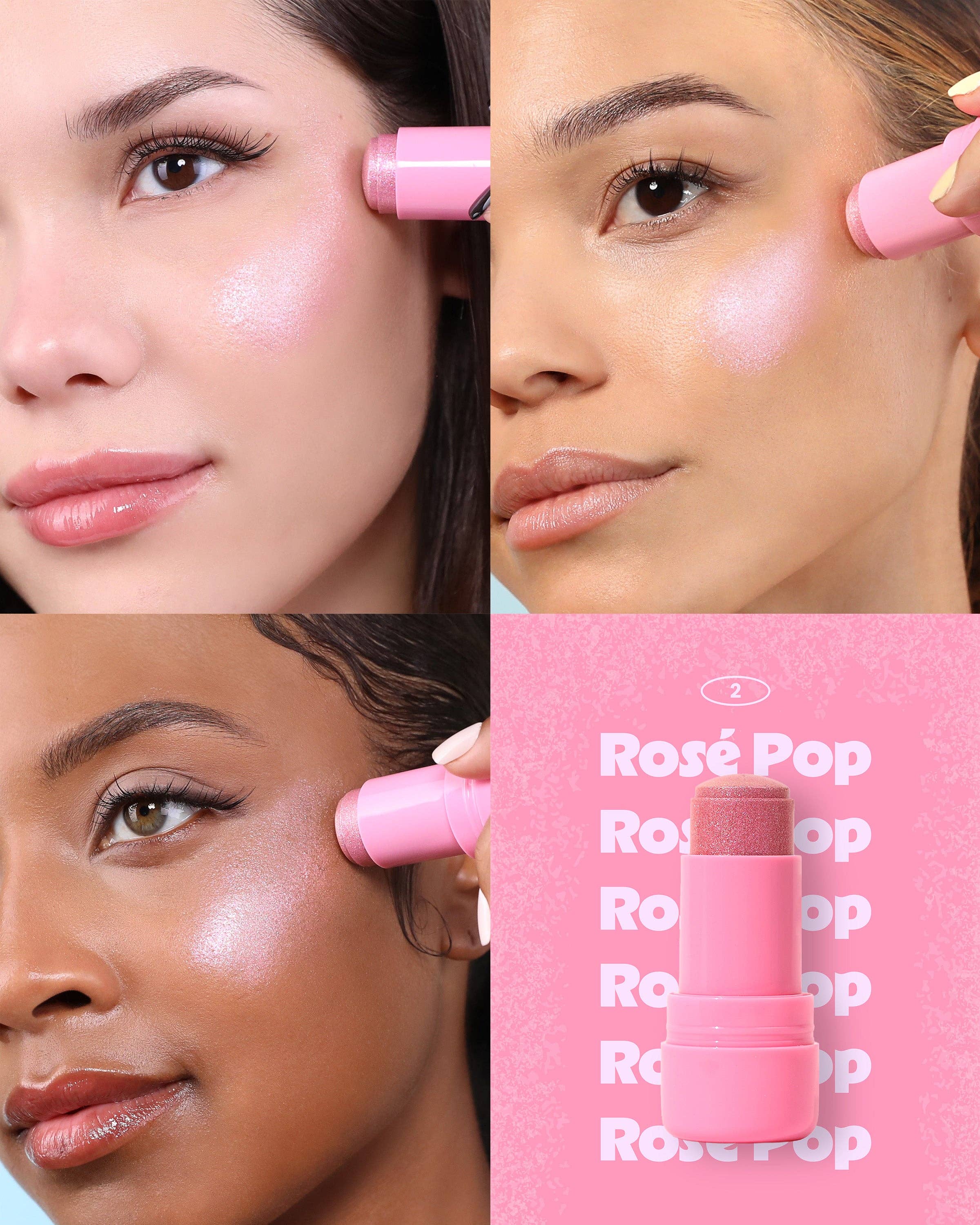 Stick highlighter Jelly Icy Glow - 002 Rosé Pop