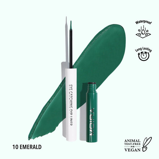 Crayon imperméable accrocheur 010, émeraude Moira Cosmetics