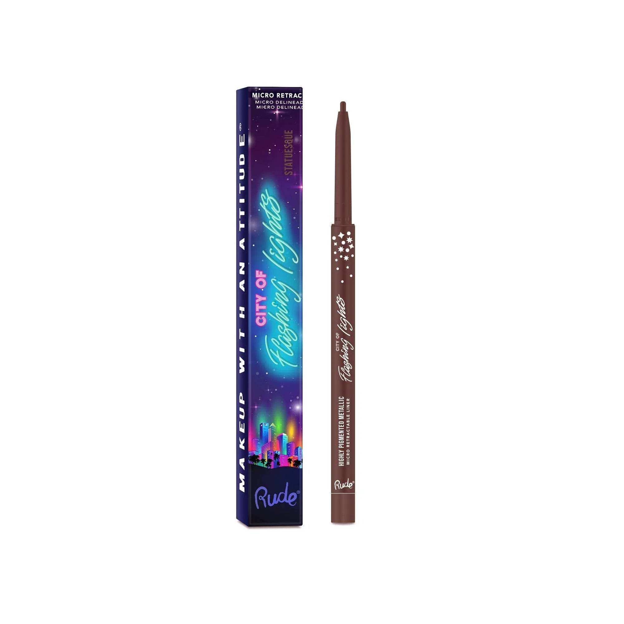 Crayon Eye liner micro rétractable City of Flashing Lights - Statuesque - 0,1 g Rude Cosmetics