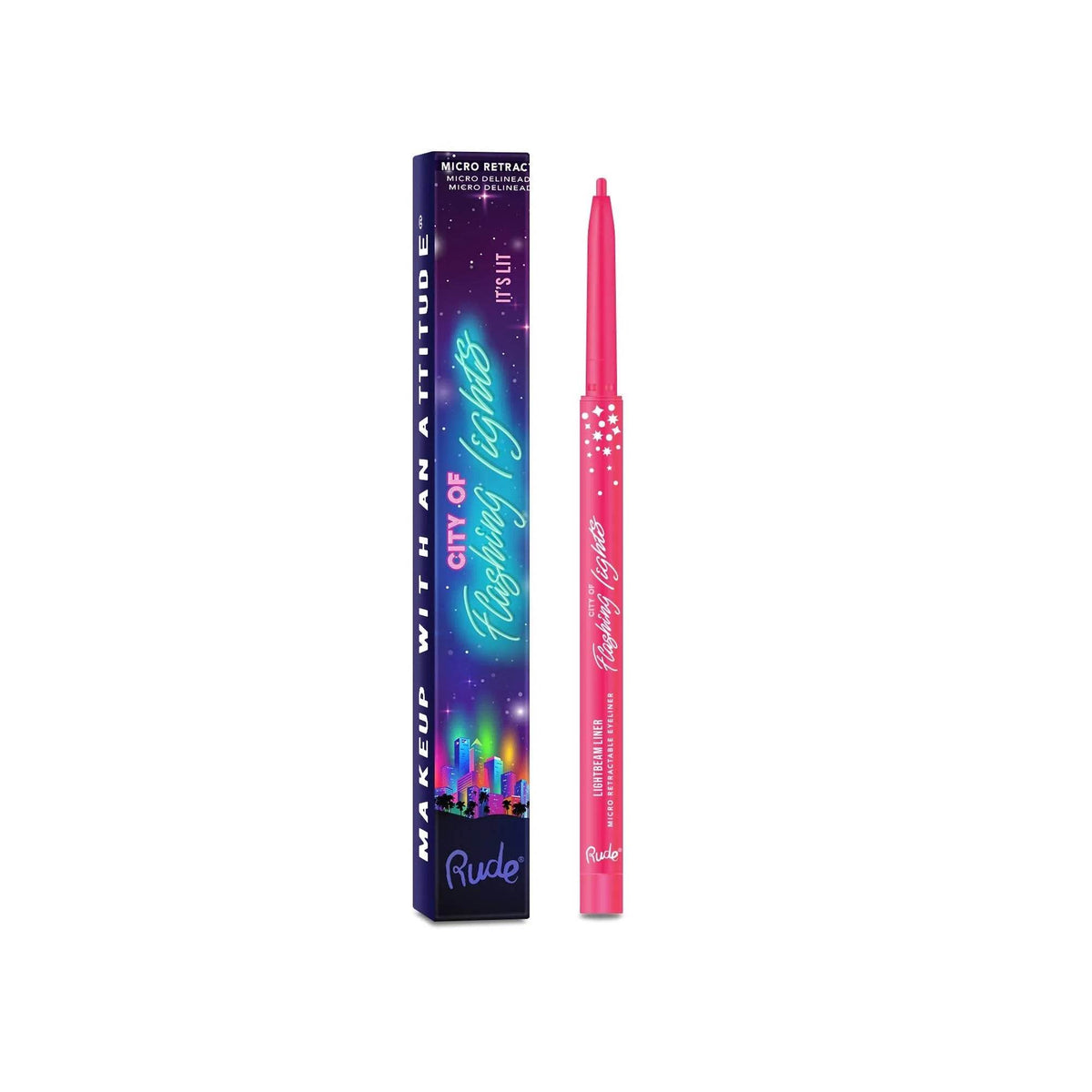 Crayon Eye liner micro rétractable City of Flashing Lights - It's Lit - 0,1 g Rude Cosmetics