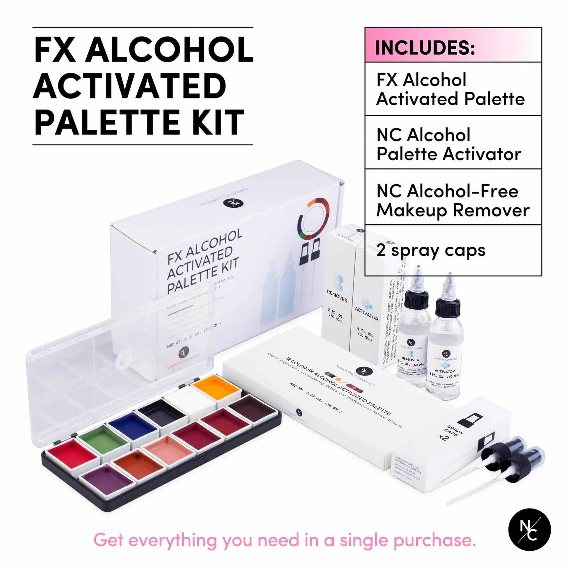Kit complet de fards à alcool - FX Narrative Cosmetics