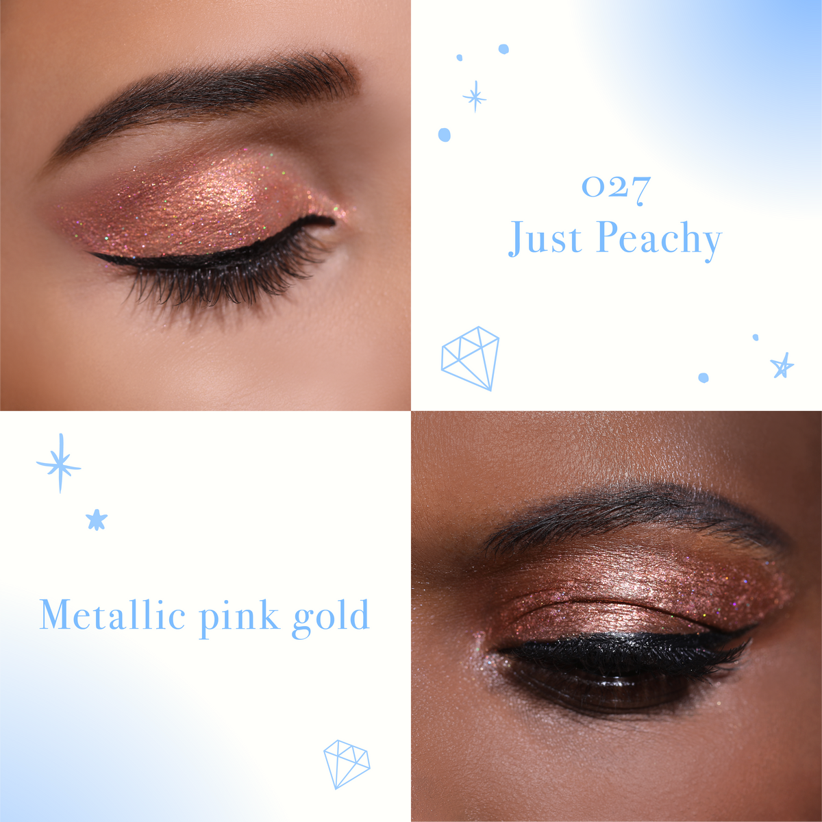 Fard à paupières multichrome liquide Diamond Daze - 027 Just Peachy