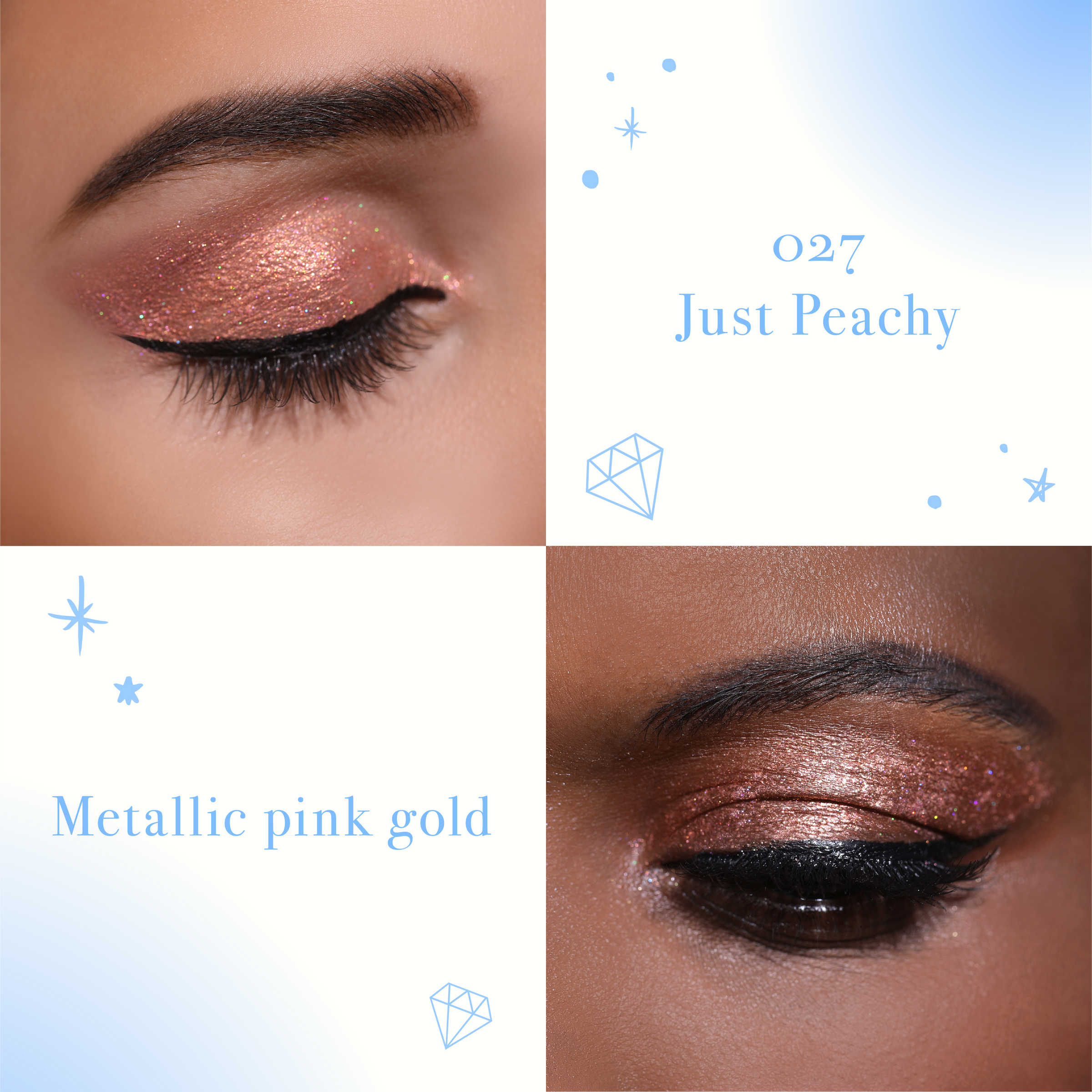 Fard à paupières multichrome liquide Diamond Daze - 027 Just Peachy