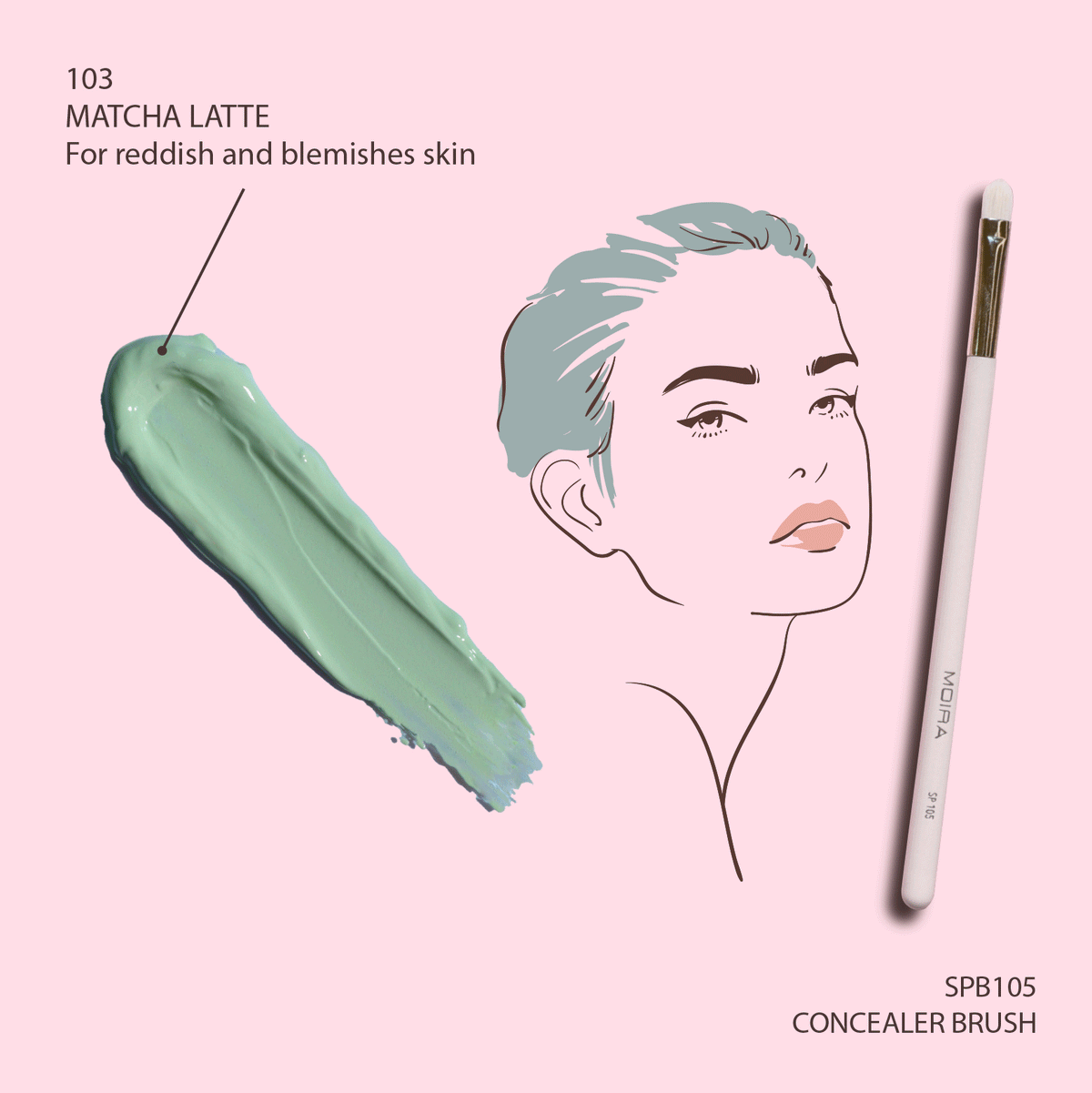 Correcteur Lavish Color Correcting - 103 Matcha Latte - 7,5 ml Moira Cosmetics