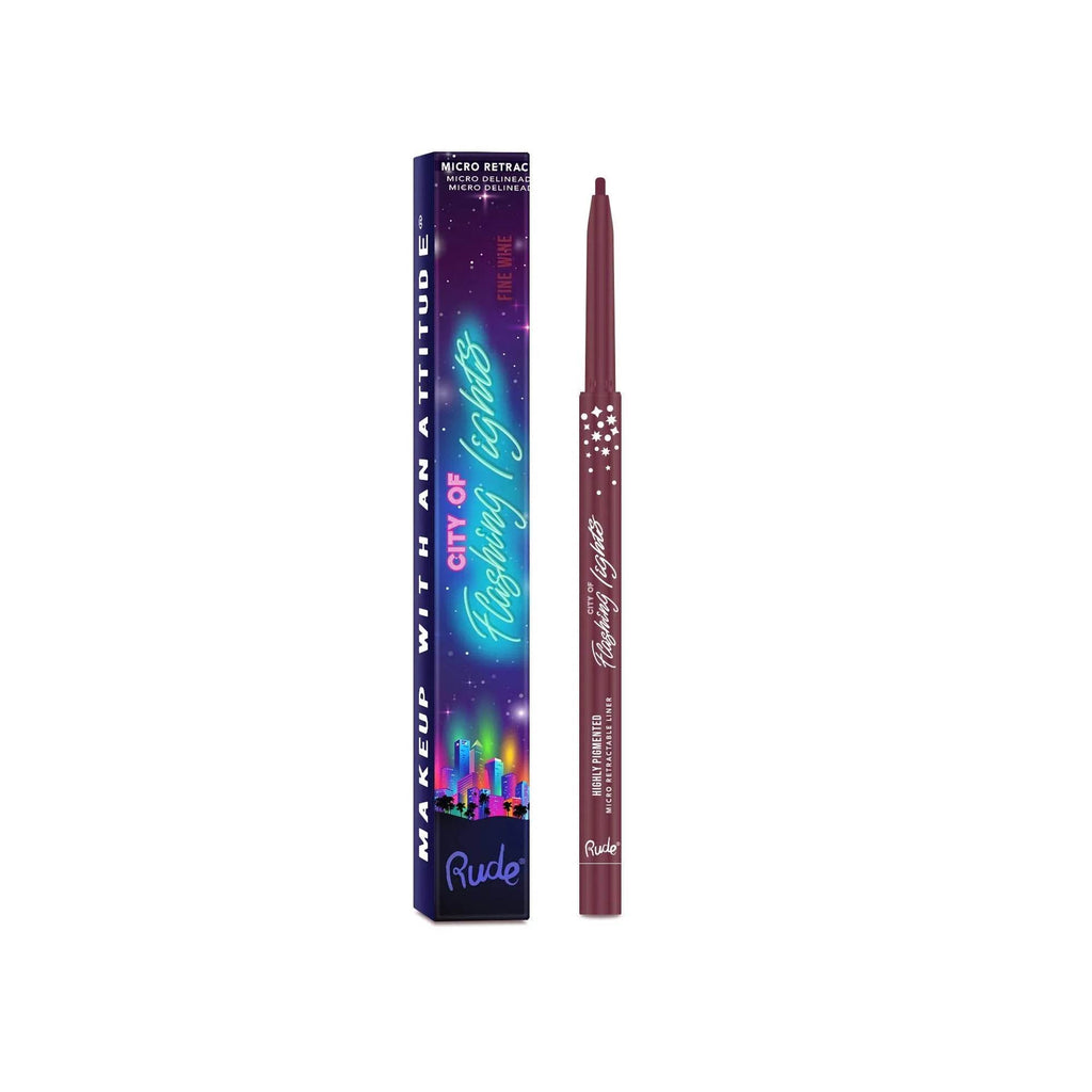 Crayon Eye liner micro rétractable City of Flashing Lights - Fine Wine - 0,1 g Rude Cosmetics