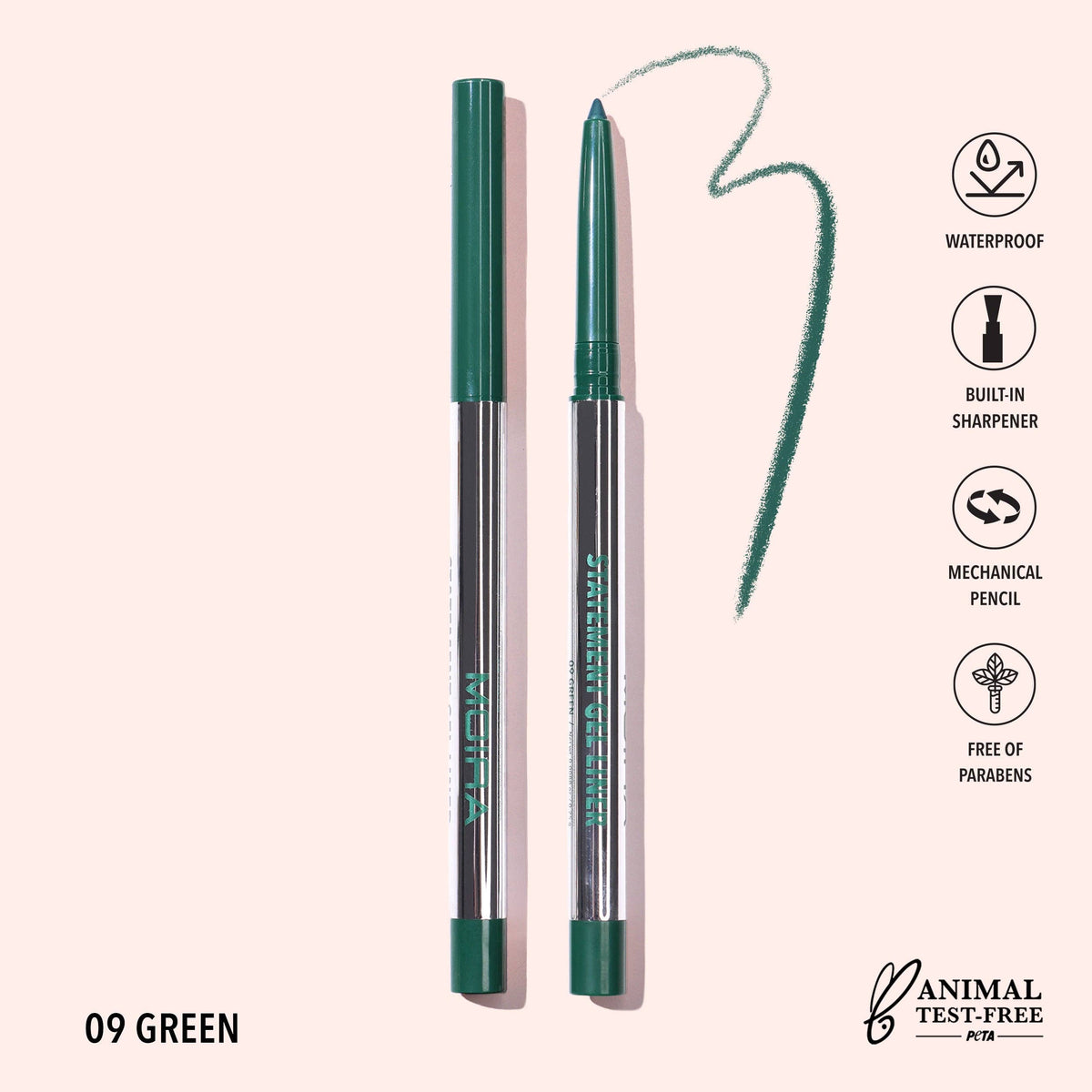 Eyeliner gel waterproof Statement - 009 Green
