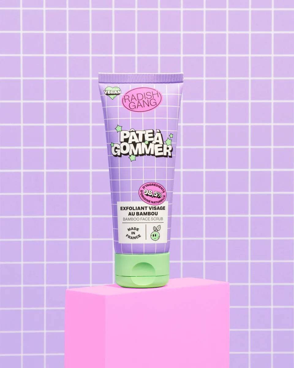Pâte à gommer - Exfoliant visage bambou - Nettoyant visage